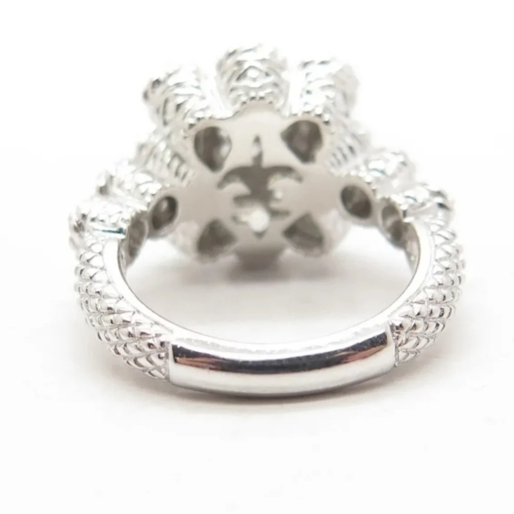 Judith Ripka .925 Floral Ring Size 7